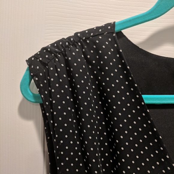 NWOT ELLE Polka Dot Button Up Dress - Picture 5 of 6